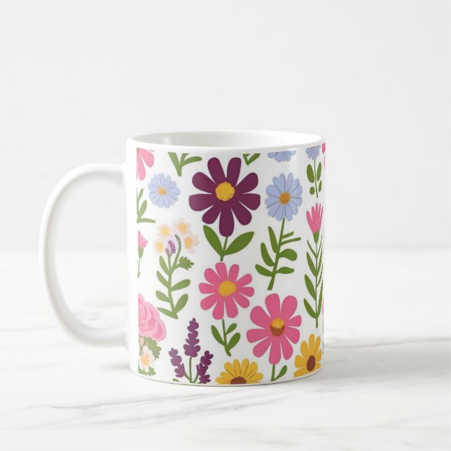 Éclairer votre journée avec de belles Mugs Flower (Gauche)