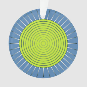 Éclat de soleil géométrique moderne - vert citron