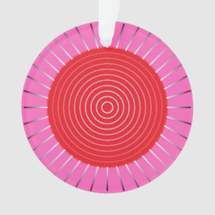 Éclat géométrique moderne - Fuchsia et Rouge