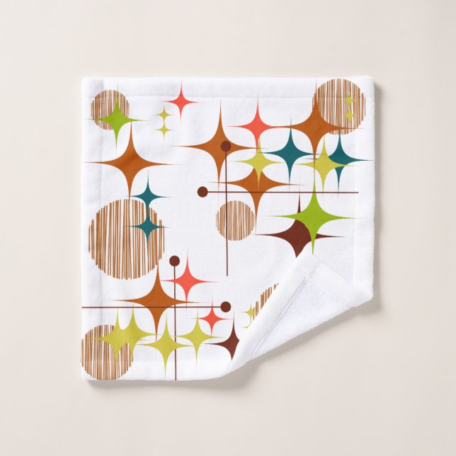 Éclats d'étoiles et globes de style moderne du mil (Gant de toilette)