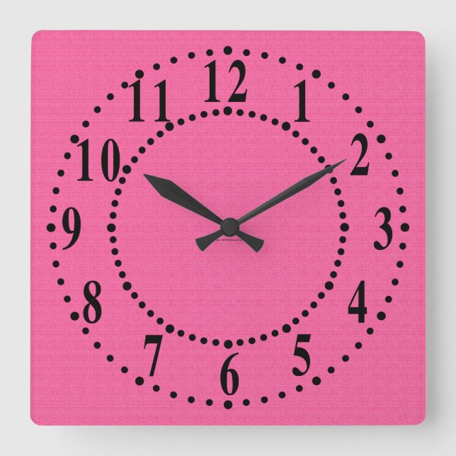 Eclectique rose Satin Look Horloge murale (Recto)