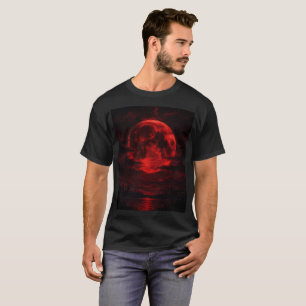 🌕🩸 Éclipse de la Lune de Sang : T-Shirt d'Art Fa
