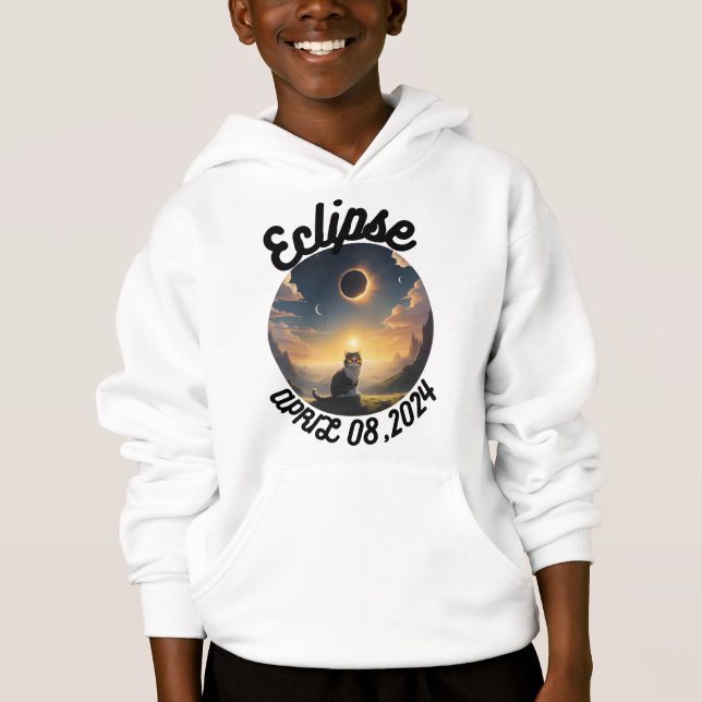 Éclipse solaire, 2024 Chat Portant des éclips sola (Devant)