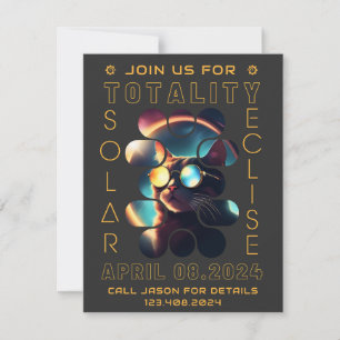Éclipse solaire totale 2024 Invitation de partie