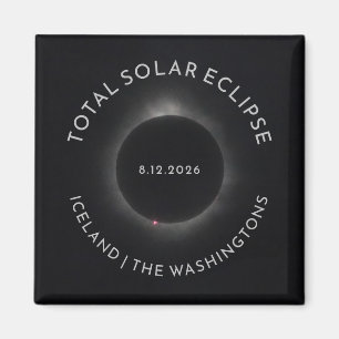 Éclipse solaire totale Magnet Texte personnalisé P
