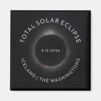 Éclipse solaire totale Magnet Texte personnalisé P