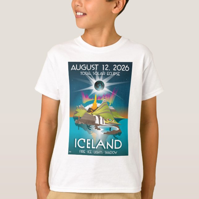 éclipse totale de 2026 en Islande - T-Shirt (Devant)