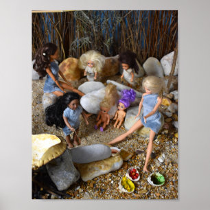 École d'âge de pierre. affiche