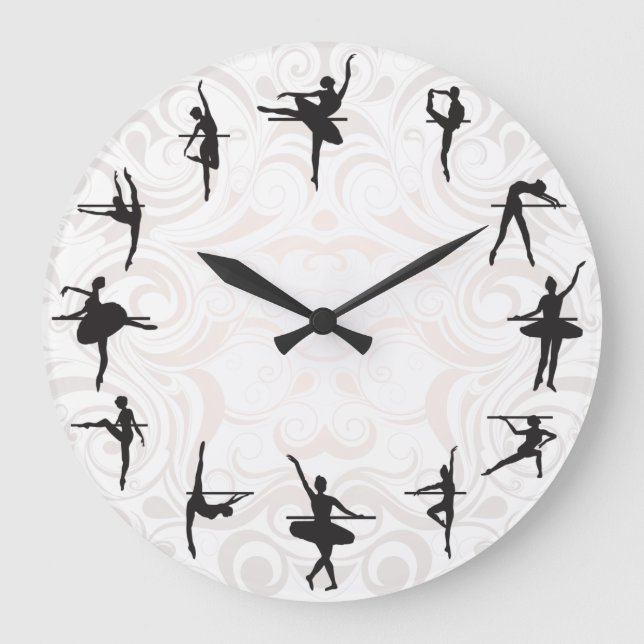 École de ballet Ballerina Danse Mur Horloge (Recto)