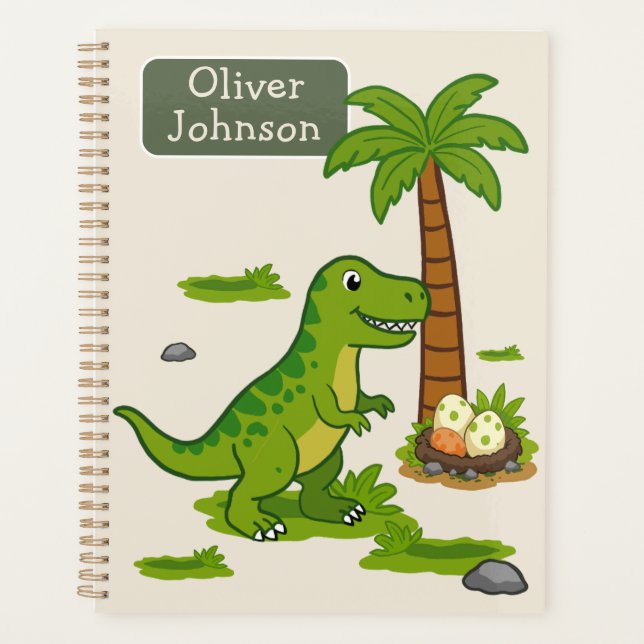 École de dinosaure mignon personnalisée T-Rex (Devant)