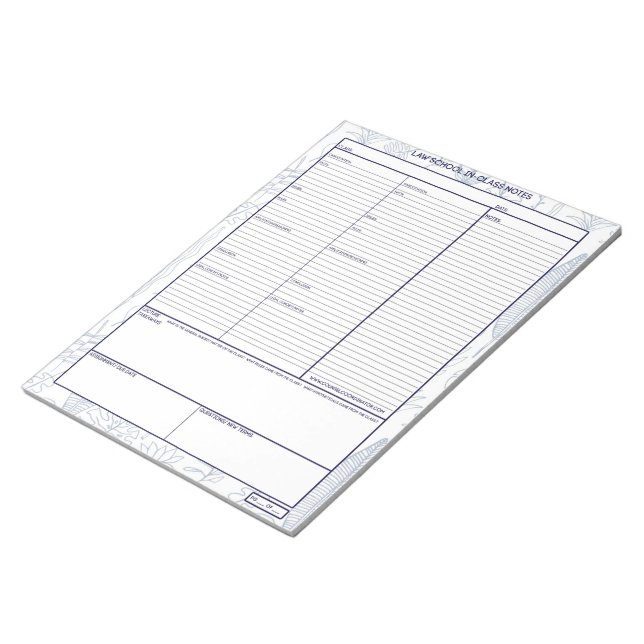 École de droit dans le carnet de classe (Incliné)