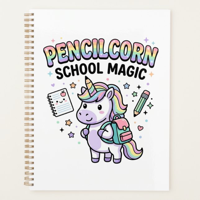 École de licorne Pencilcorn Magie Charmante Merch  (Devant)