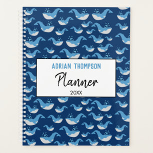 École de Motif de baleines de l'océan bleu profond