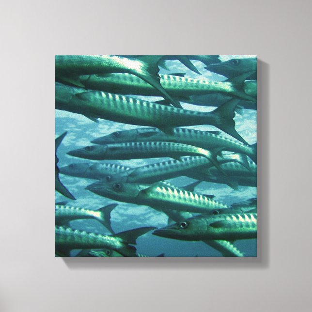 École de toile de poisson vert Imprimer (Recto)