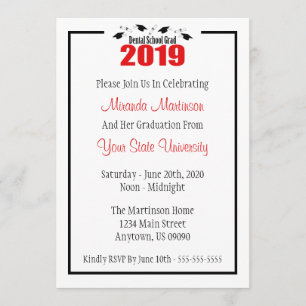 École dentaire 2019 Invitation d'études supérieure