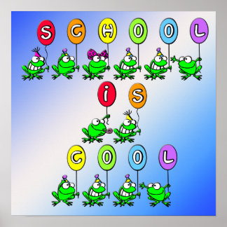 École est Cool - Poster de grenouilles