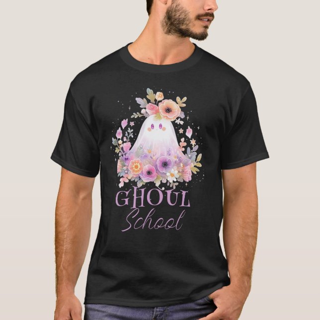 École Ghoul Enseignants Halloween Ghost T-Shirt (Devant)