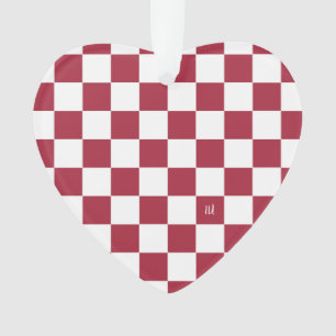École Spirit Checkerboard INITIALES Red White Team