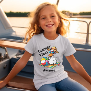 Écoles Sorties Été Amusant Silly Goose T-Shirt
