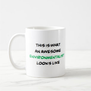 écologiste, énorme tasse de café