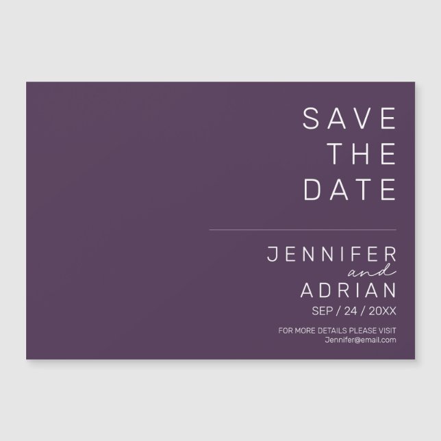 Économie de date minimale prune violette horizonta (Devant)