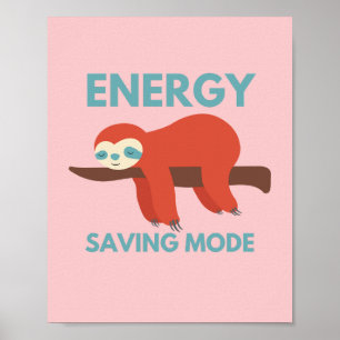 Économie d'énergie Mode amusant Poster