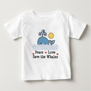 Économies d'amour de paix le T-shirt de bébé de