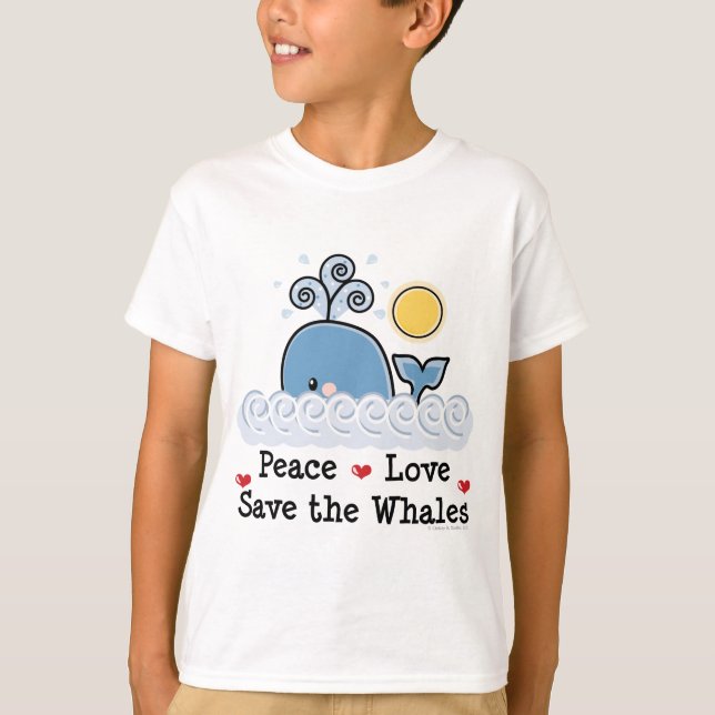 Économies d'amour de paix le T-shirt d'enfants de (Devant)