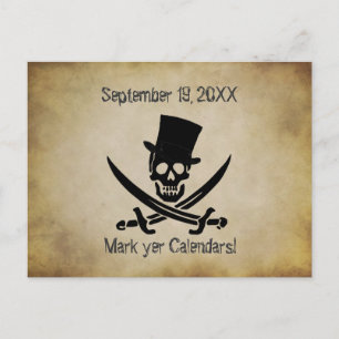 Économies de mariage de pirate la carte postale de