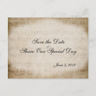 Économies de musique de feuille la carte postale