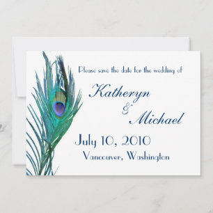 Économies de paon le faire-part de date