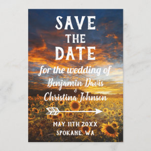 Économies de tournesol les cartes de date