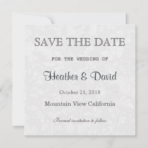 Économies florales de damassé le faire-part de