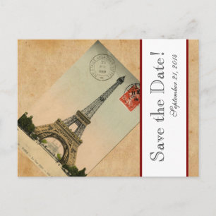 Économies vintages de carte postale de Tour Eiffel