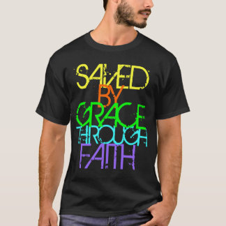 Économisé par grâce par le T-shirt de néon de foi