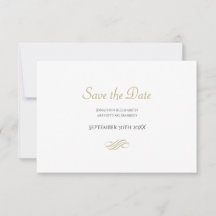 Économisez la date en or minimaliste