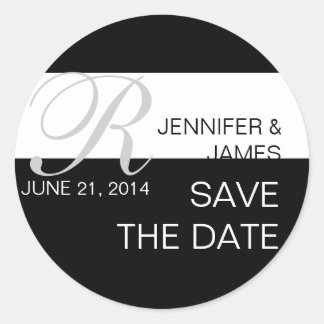 Économisez la date Monogramme Stickers Mariage