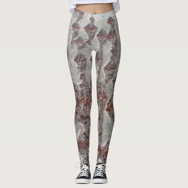 Écorce bois motif leggings (Devant)