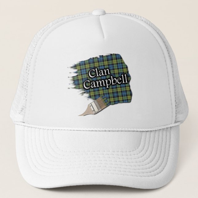 écossais Campbell Tartan Paint Brush Casquette (Devant)