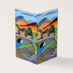 Écossais Highlands carte de visite plié