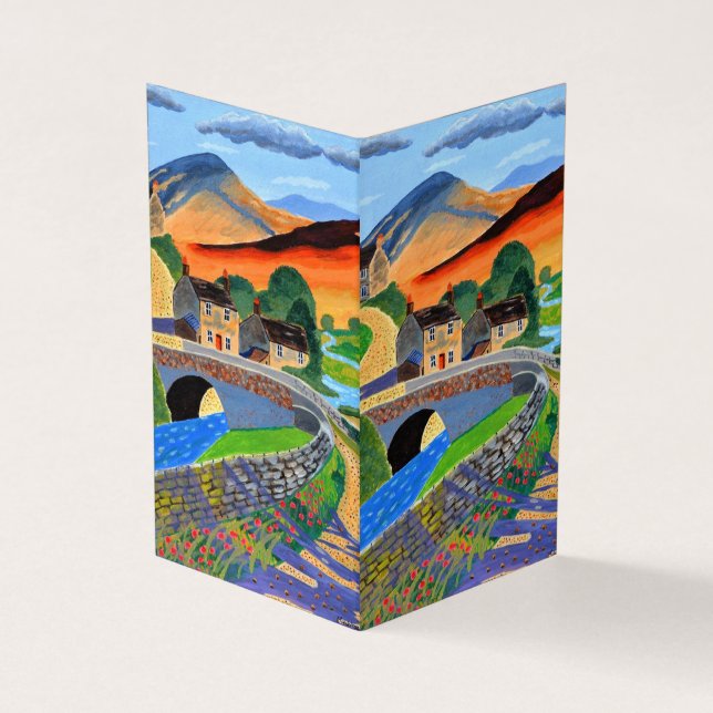 Écossais Highlands carte de visite plié (Extérieur)