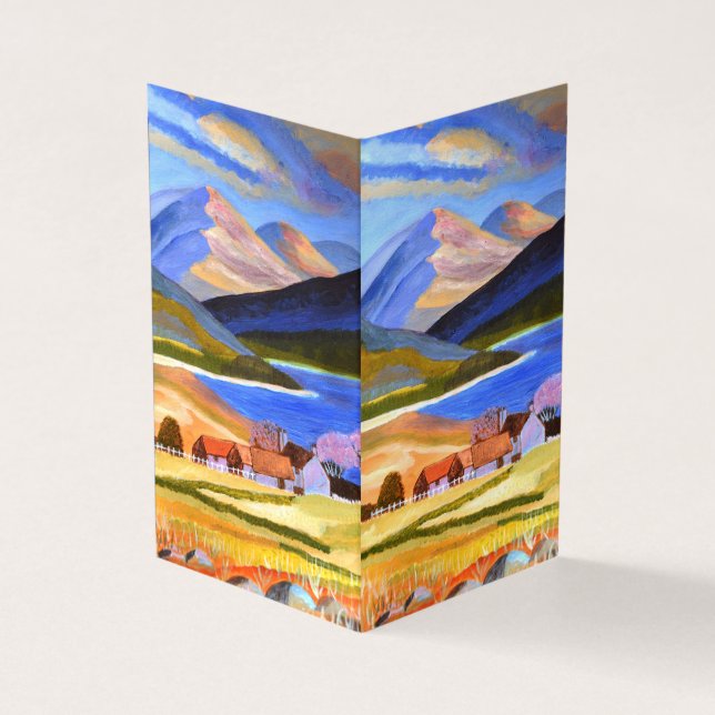 Écossais Highlands carte de visite plié (Extérieur)