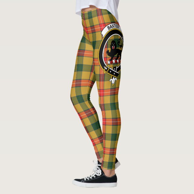 Ecosse Clan Baxter Crest Tartan Femmes Leggings (Gauche)