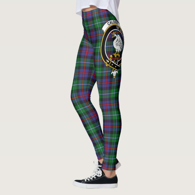 Ecosse Clan Calder Crest Tartan Femmes Leggings (Gauche)