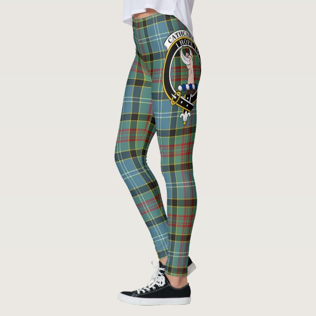 Ecosse Clan Cathcart Crest Tartan Femmes Leggings (Gauche)