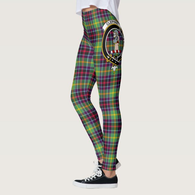Ecosse Clan Clephane Crest Tartan Femmes Leggings (Gauche)