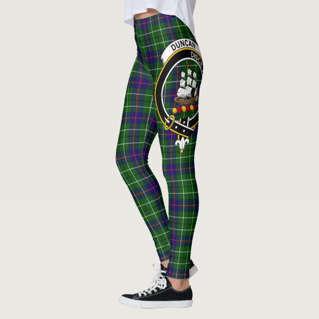 Ecosse Clan Duncan Crest Tartan Femmes Leggings (Gauche)