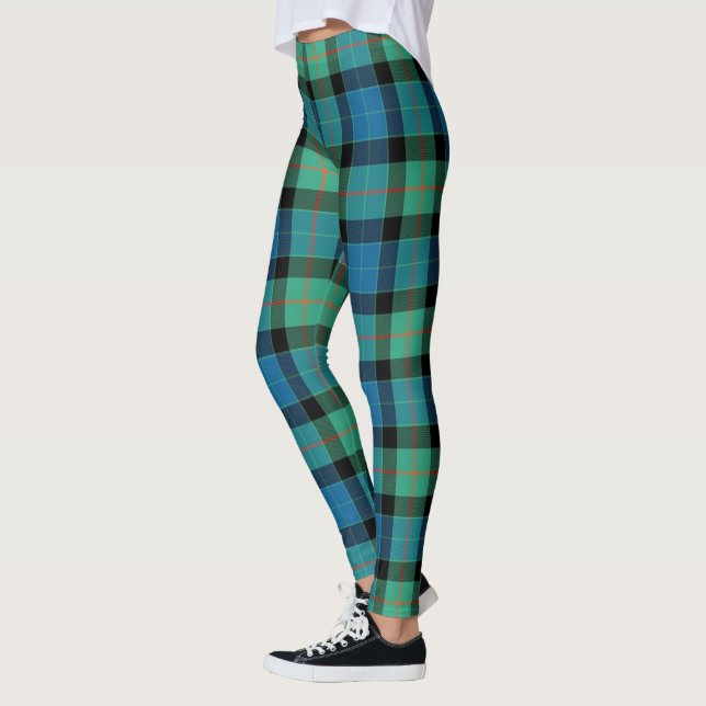 Ecosse Clan Gunn Ancient Tartan Femmes Leggings (Gauche)