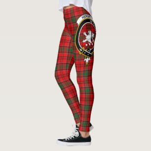 Ecosse Clan Heron Crest Tartan Femmes Leggings
