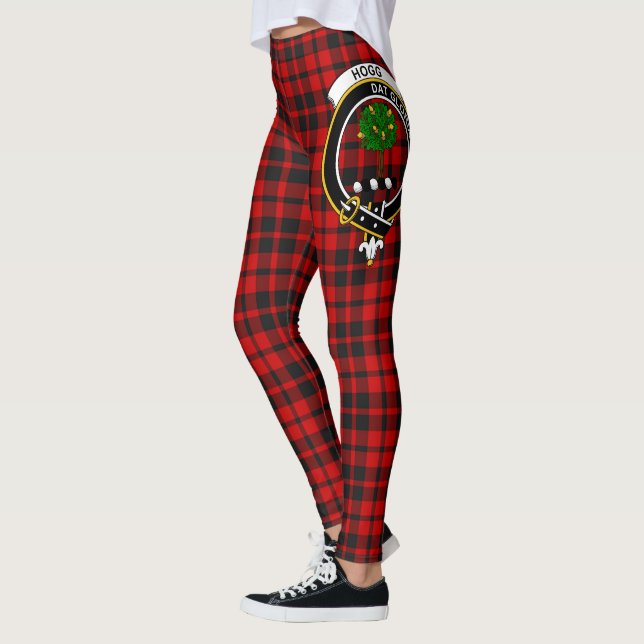 Ecosse Clan Hogg Crest Tartan Femmes Leggings (Gauche)
